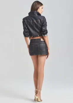 Shop Ollie Cropped Denim Jacket Jackets