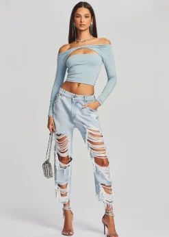 Fashion Omar Drop Boyfriend Jean Bottoms