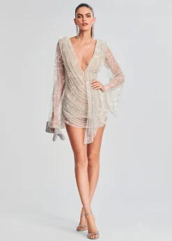 Outlet Opal Crystal Embellished Dress Sequin Styles