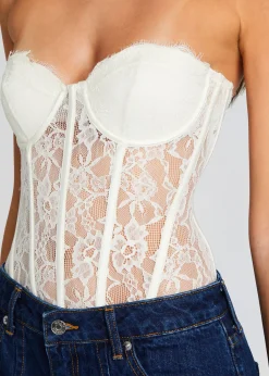 Sale Otto Lace Bodysuit Tops