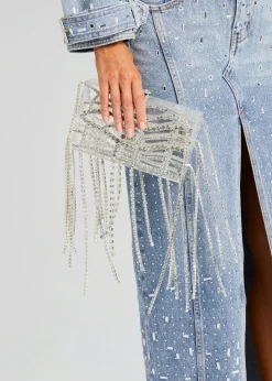 Cheap Palermo Embellished Denim Skirt RETROFÊTE