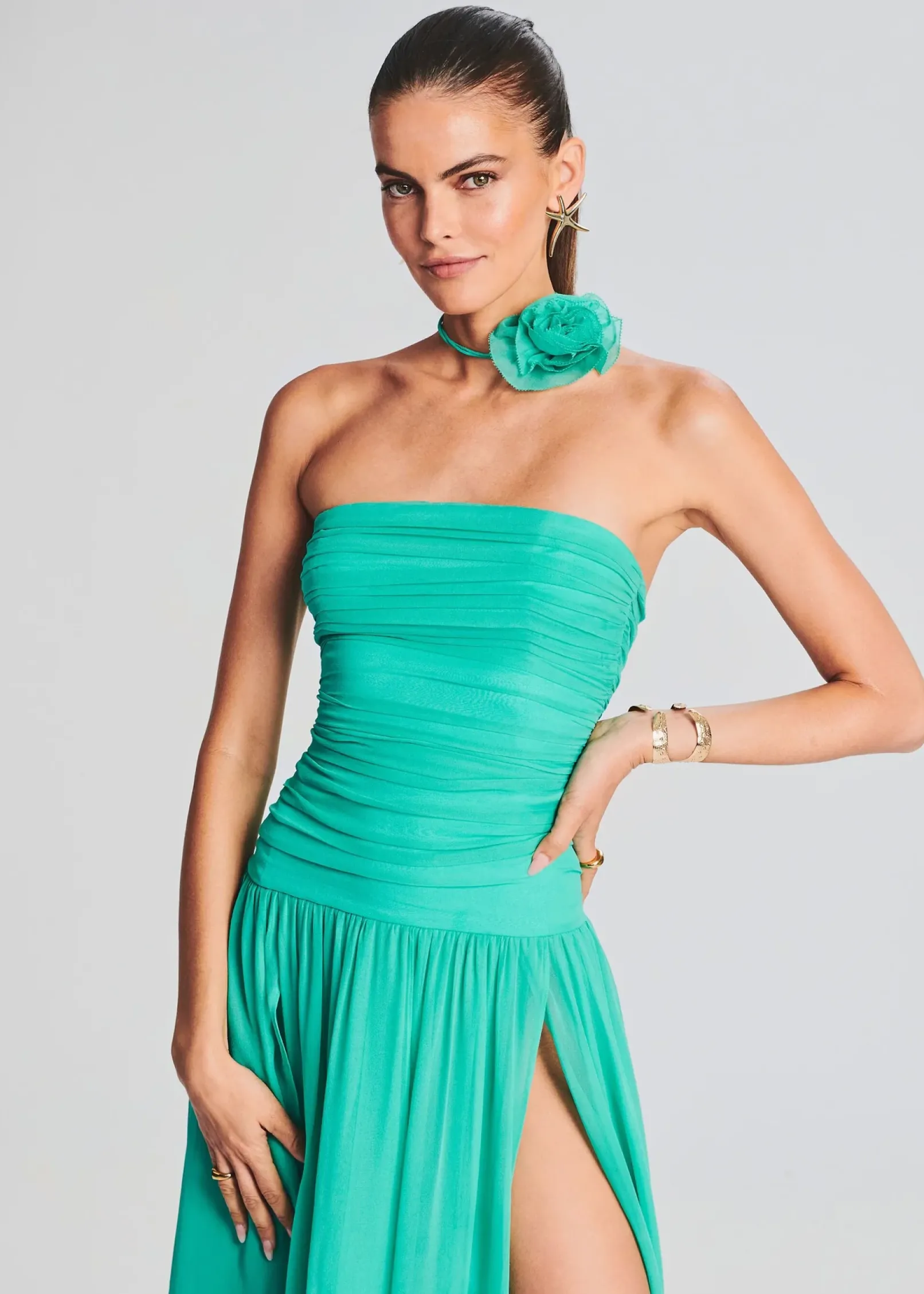 Store Perola Silk Chiffon Dress Bridal Party
