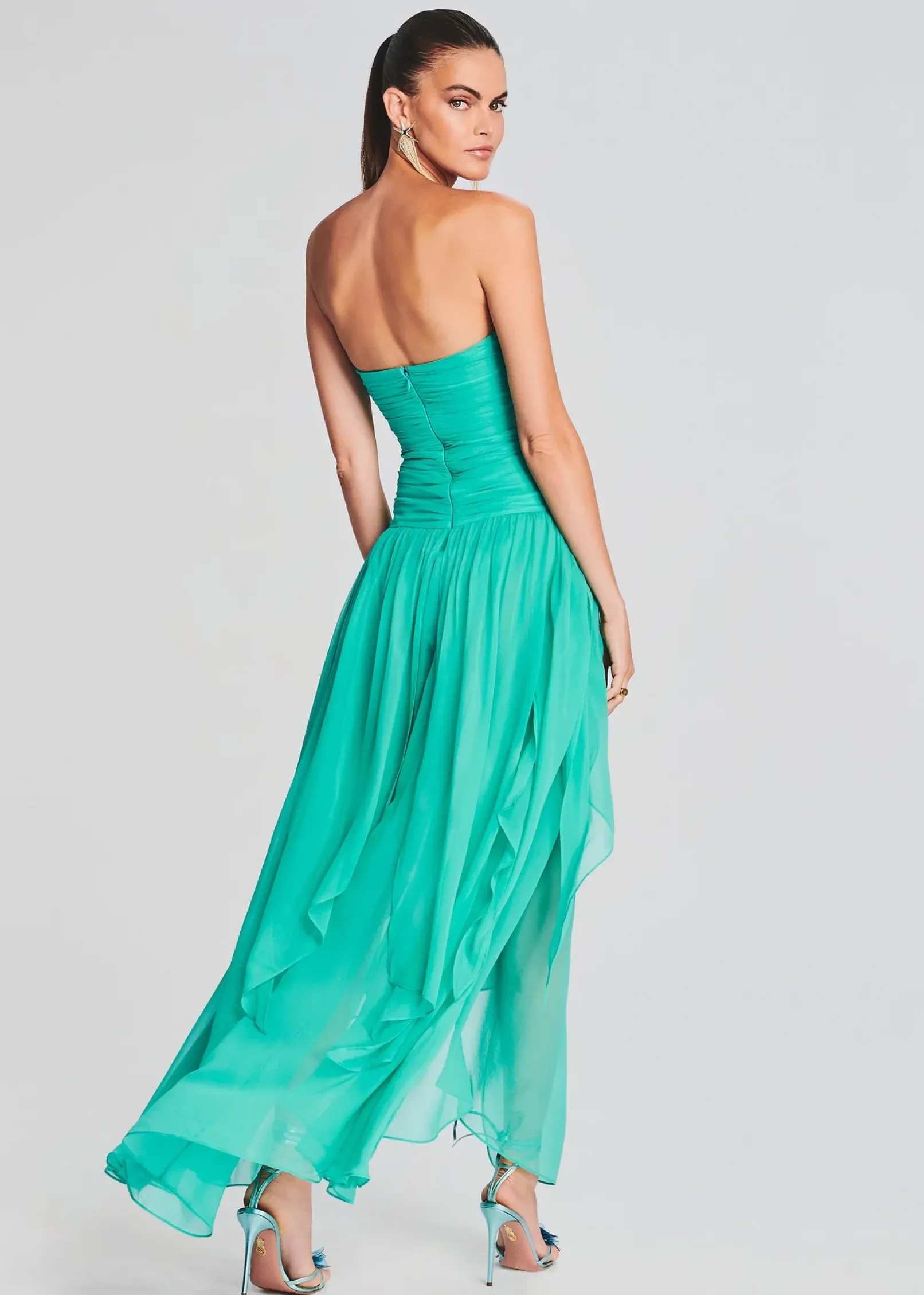 Store Perola Silk Chiffon Dress Bridal Party