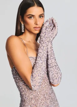 Fashion Poppy Sequin Gloves Guest Of