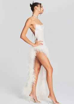 Best Priscilla Feather Dress The Destination Bride