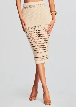 Hot Raya Knit Crochet Skirt Bottoms