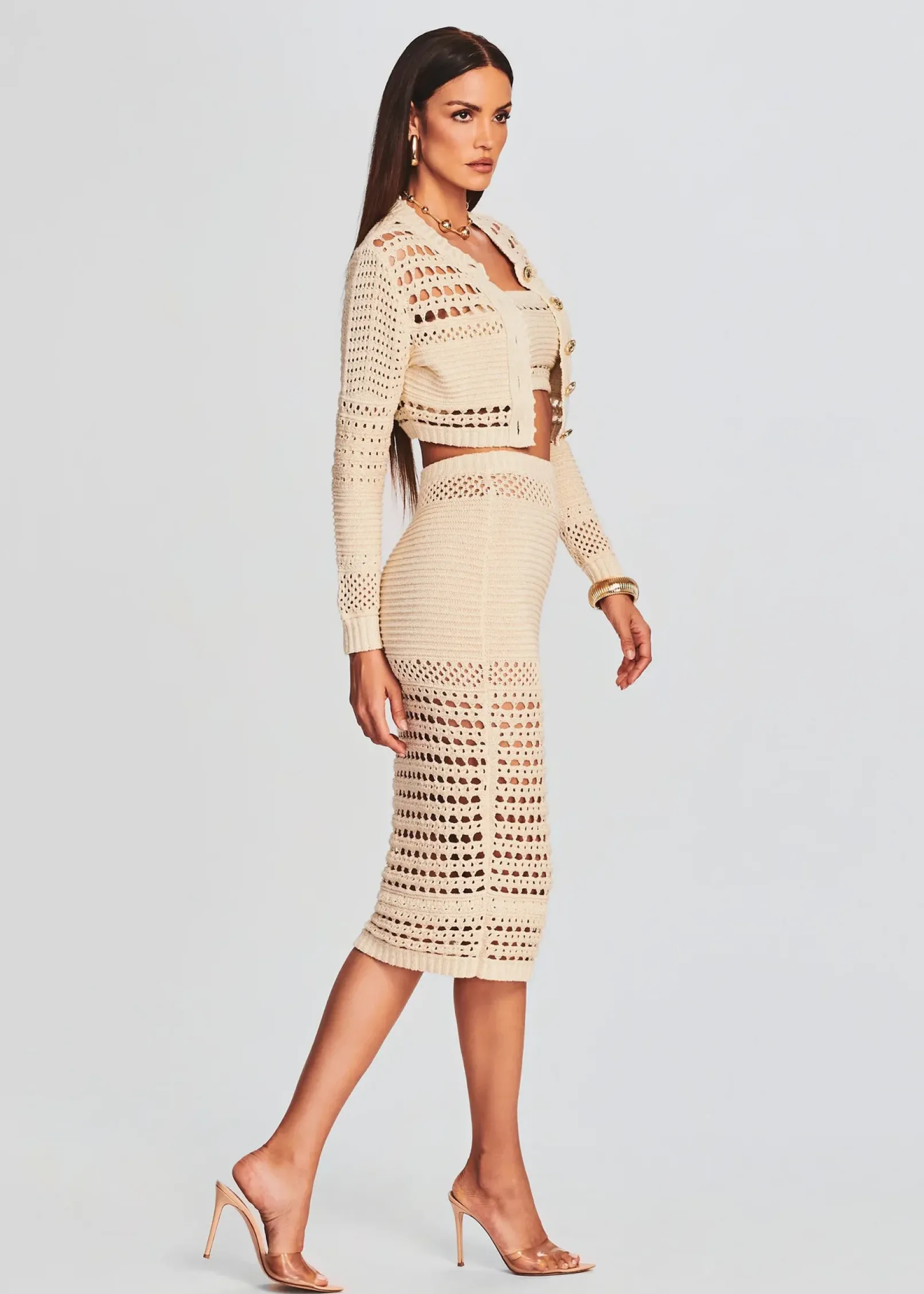 Hot Raya Knit Crochet Skirt Bottoms