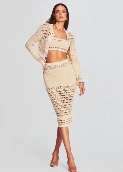 New Raya Knit Crochet Skirt Sheer Bliss