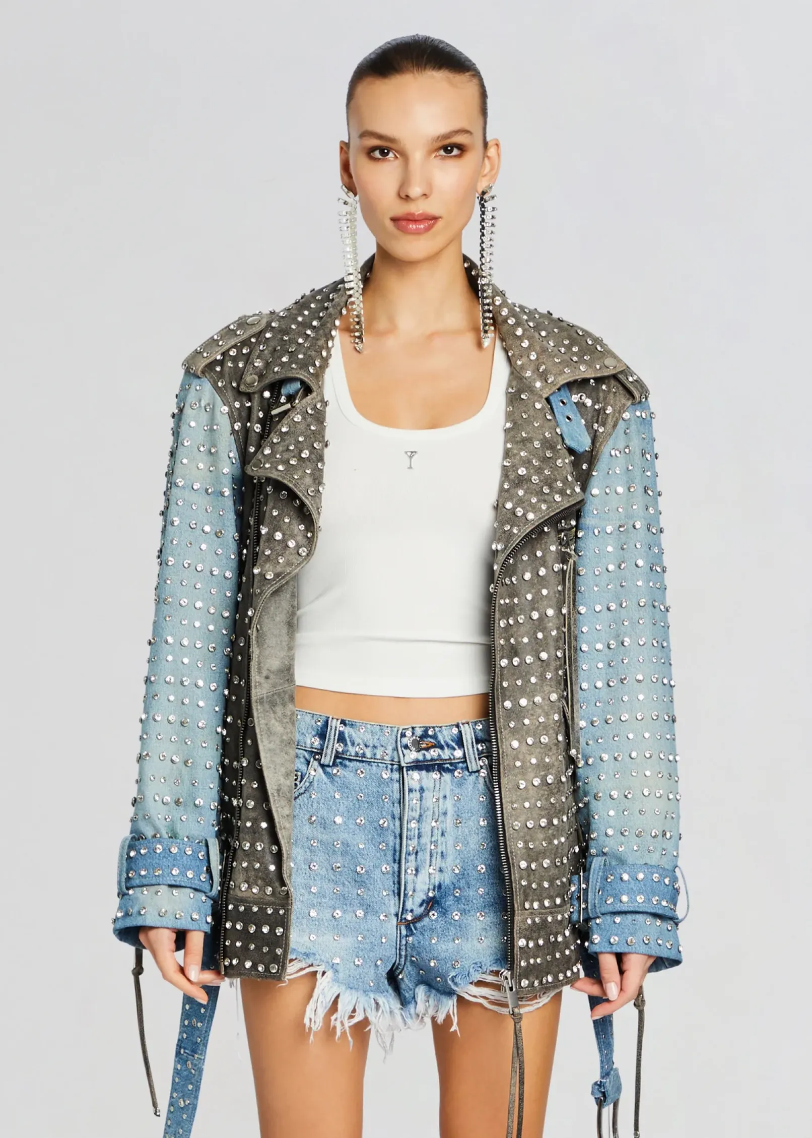 Flash Sale Rebel Embellished Leather Jacket Jackets