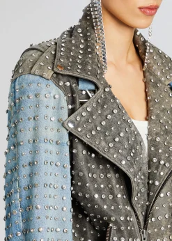 Flash Sale Rebel Embellished Leather Jacket Jackets