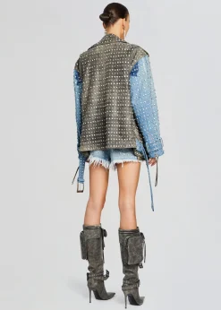 Flash Sale Rebel Embellished Leather Jacket Jackets