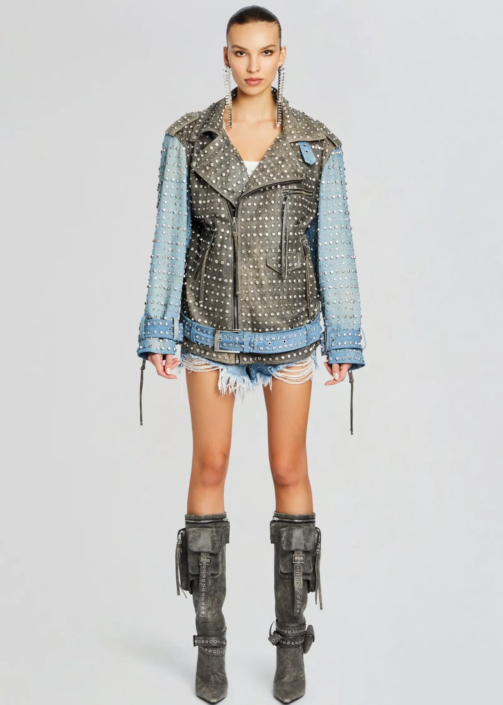 Flash Sale Rebel Embellished Leather Jacket Jackets