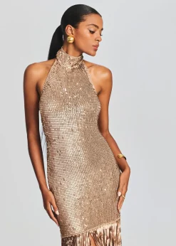 Discount Renzo Sequin Crochet Dress Dresses