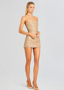 Cheap Rhya Embellished Leather Dress RETROFÊTE