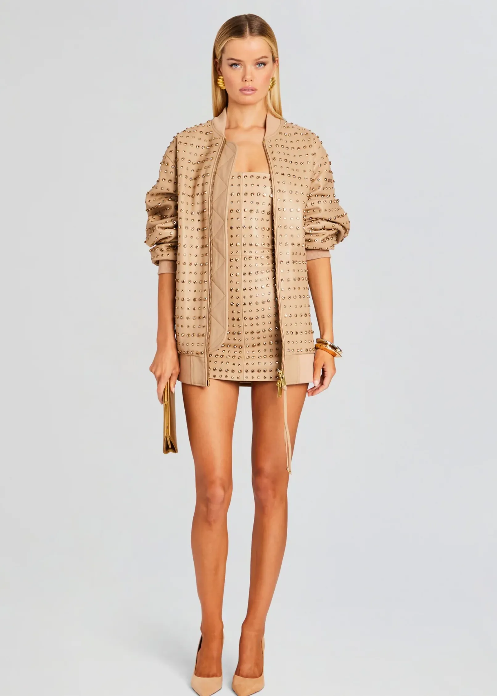 Cheap Rhya Embellished Leather Dress RETROFÊTE