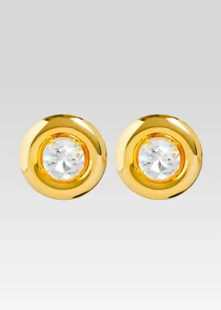 Online Round Earrings with Crystals Coming Soon