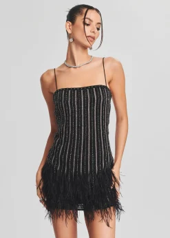 Hot Rubina Sequin Feather Dress RETROFÊTE