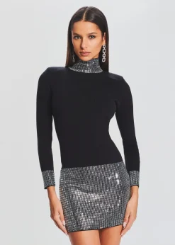 Hot Rue Embellished Knit Dress RETROFÊTE
