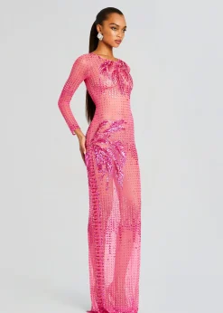 Cheap Sammy Embellished Dress Tropical Hues