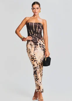 Sale Shayna Silk Dress Maxi