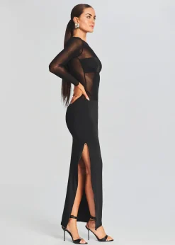 Cheap Silver Maxi Dress Sheer Bliss