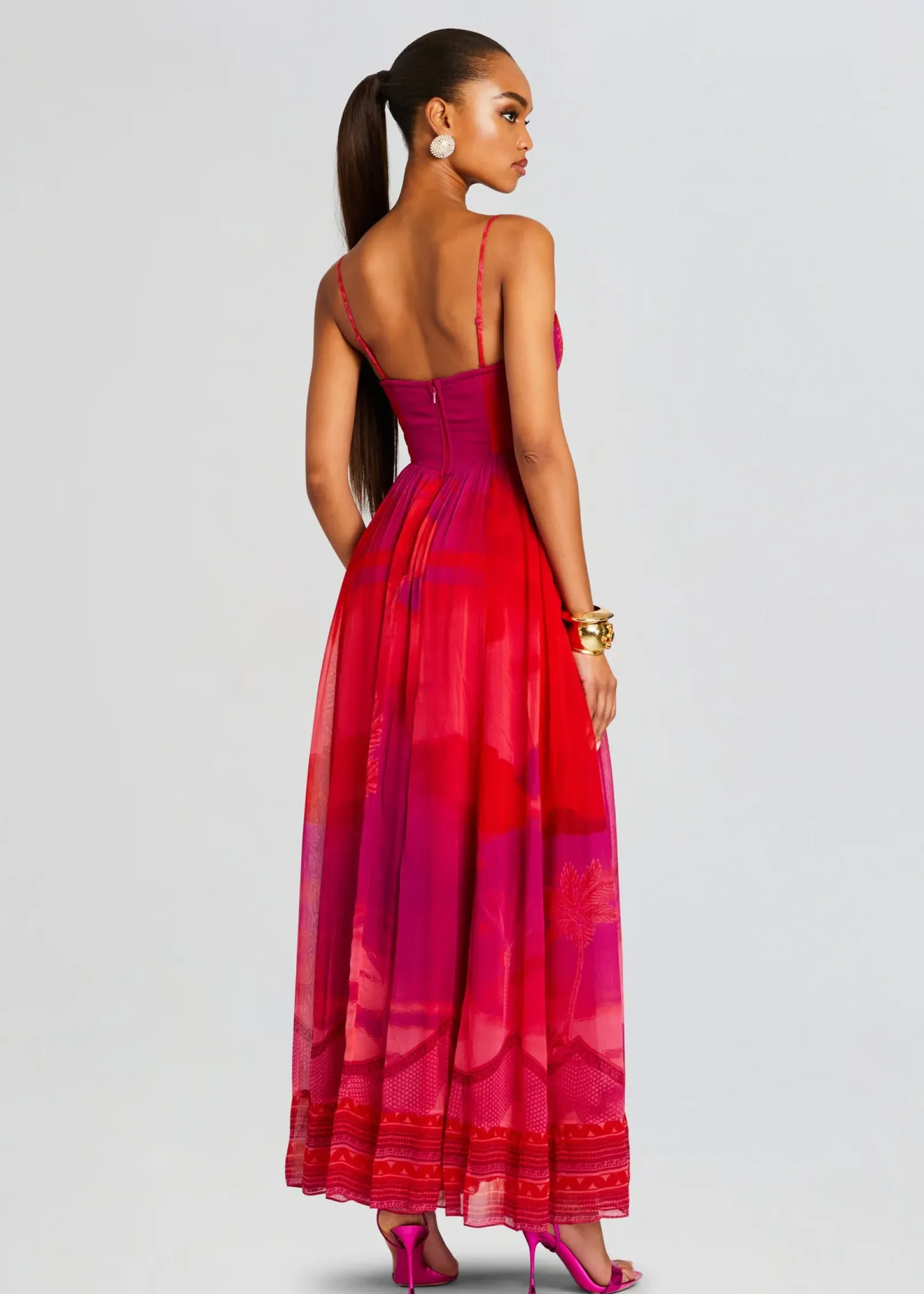 Fashion Soma Long Dress Tropical Hues