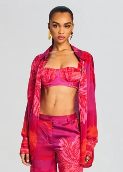 Shop Soma Oversized Shirt Tropical Hues