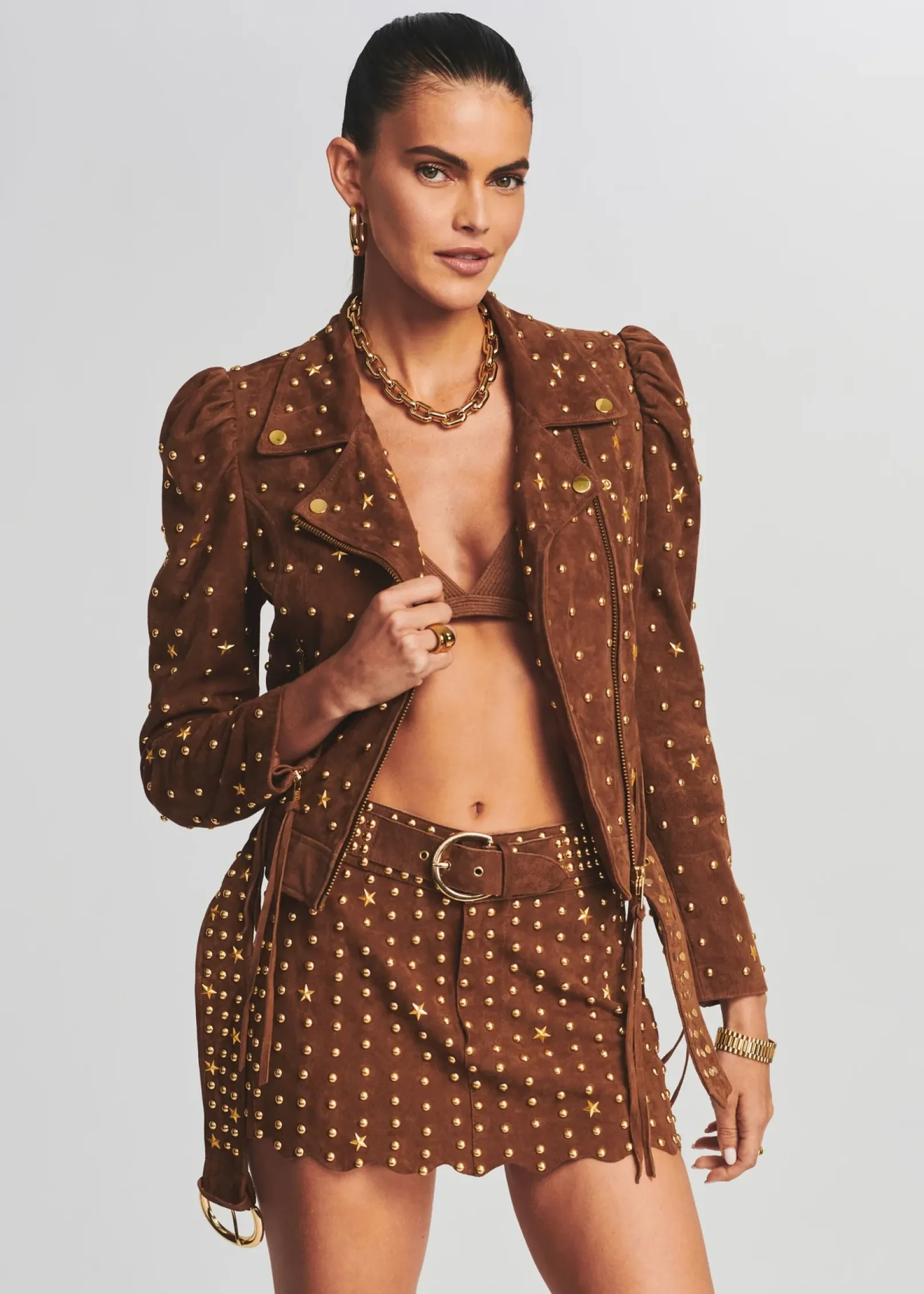 Discount Tai Suede Studded Jacket Jackets