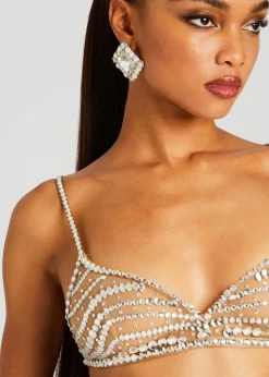 Hot Tansy Embellished Bra Subtle Shimmer