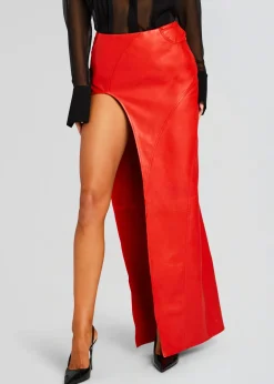 Shop Tash Leather Skirt Exclusively Ours