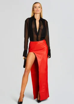 Shop Tash Leather Skirt Exclusively Ours