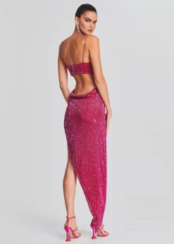 Flash Sale Topaz Glass Beaded Dress Bridal Party