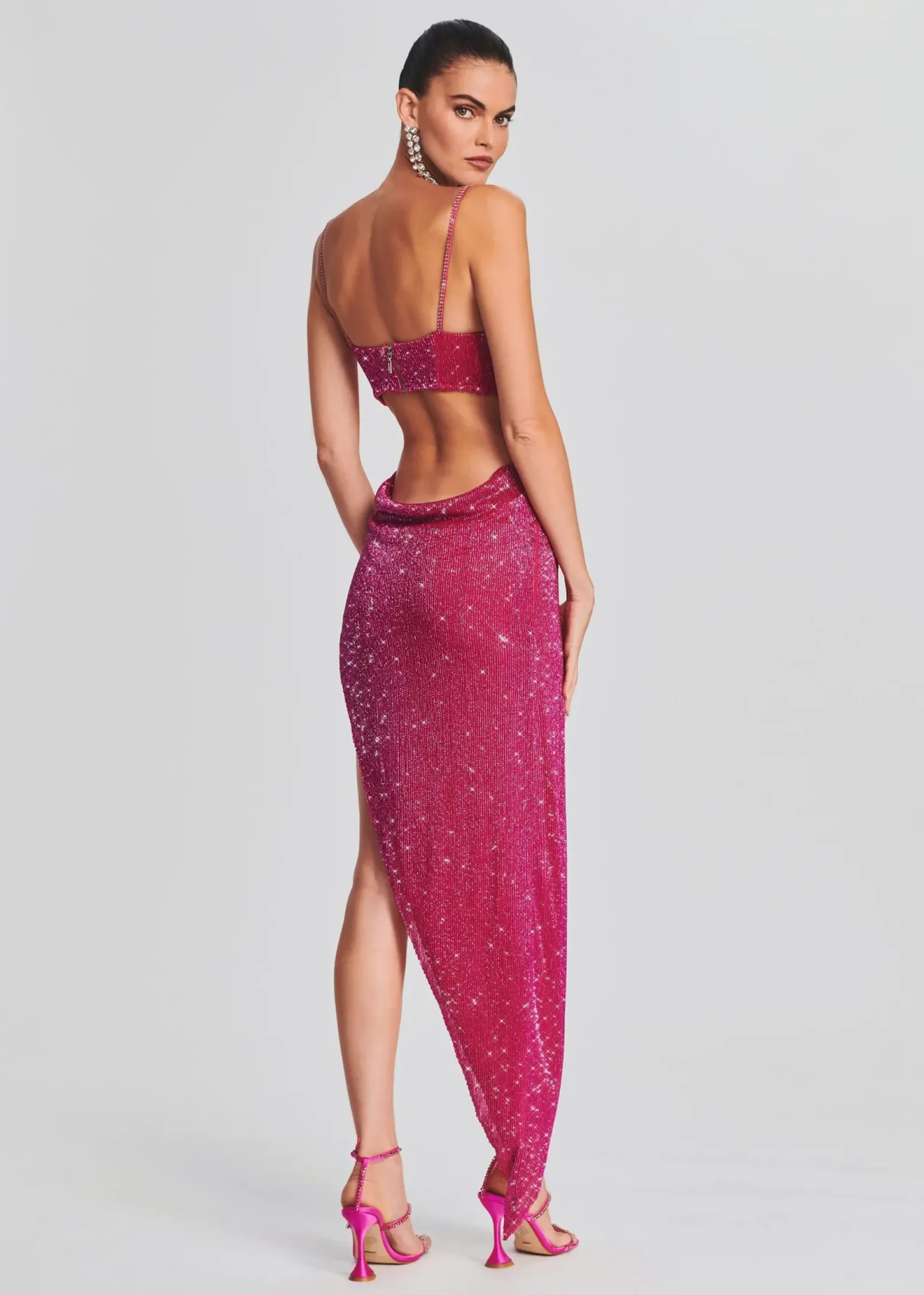 Outlet Topaz Glass Beaded Dress Gowns