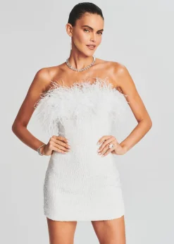 Discount Torin Sequin Feather Dress Reception Dresses