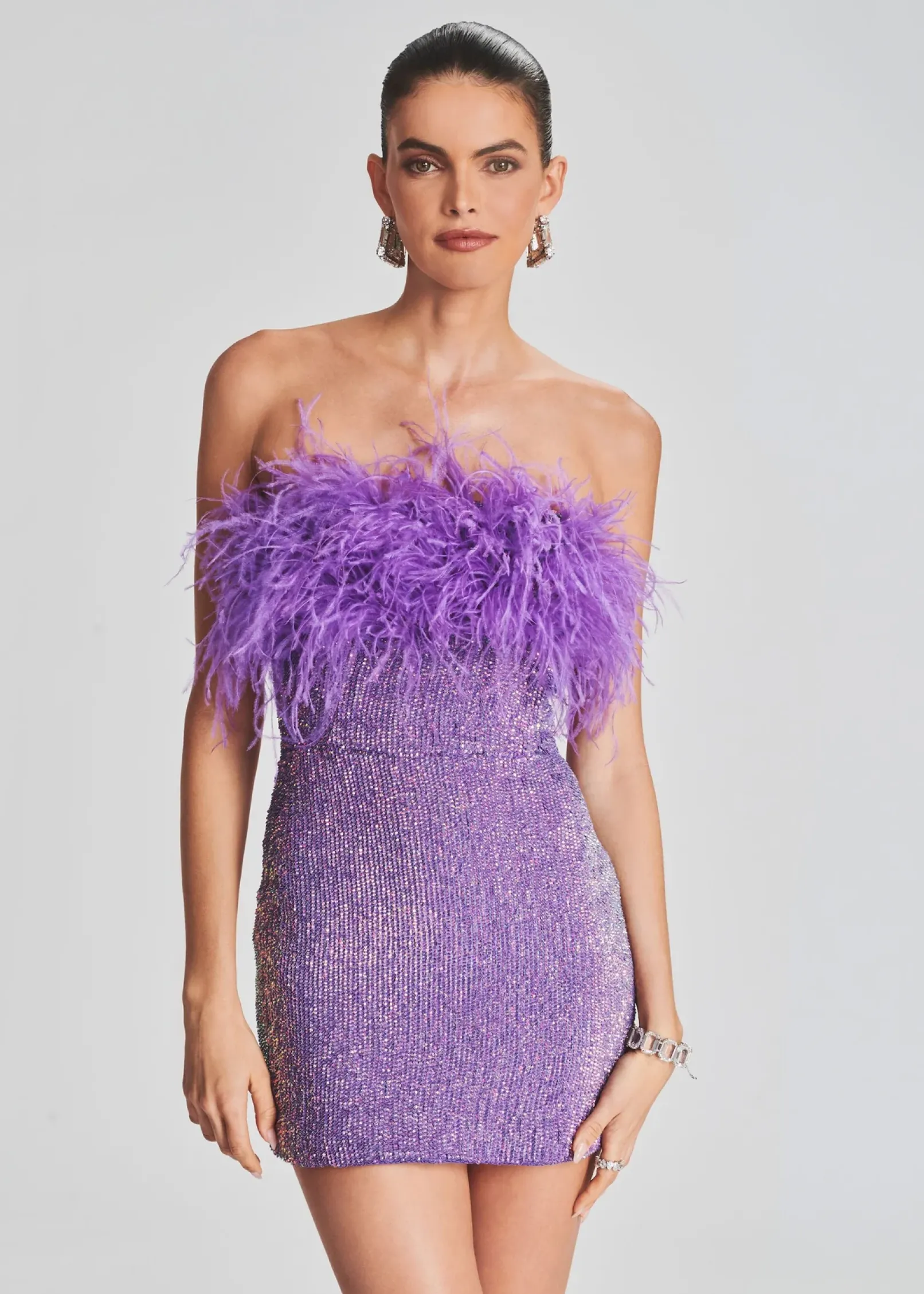 Discount Torin Sequin Feather Dress Guest Of