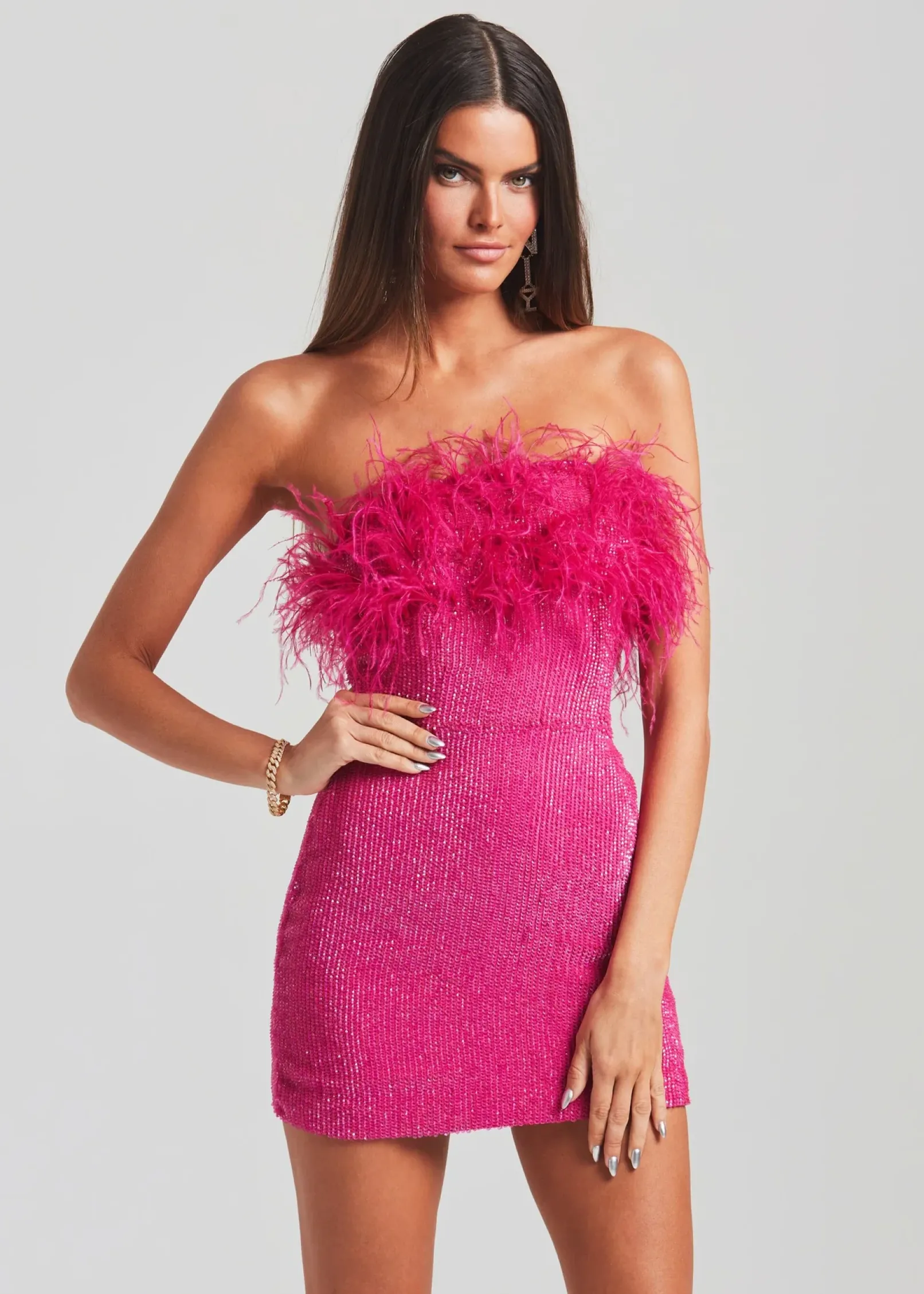 Best Torin Sequin Feather Dress RETROFÊTE