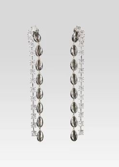 Clearance Tyde Crystal Shell Drop Earrings Bridal Shower