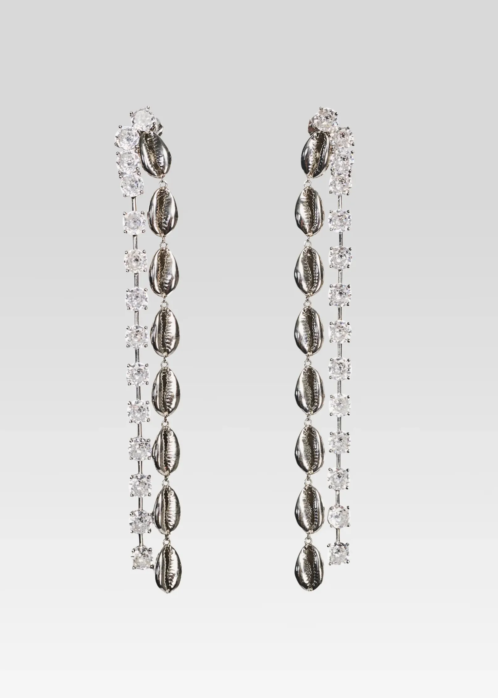 Clearance Tyde Crystal Shell Drop Earrings Bridal Shower