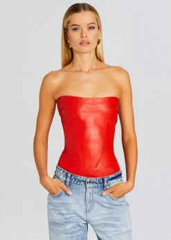 Flash Sale Veda Leather Top Night Out