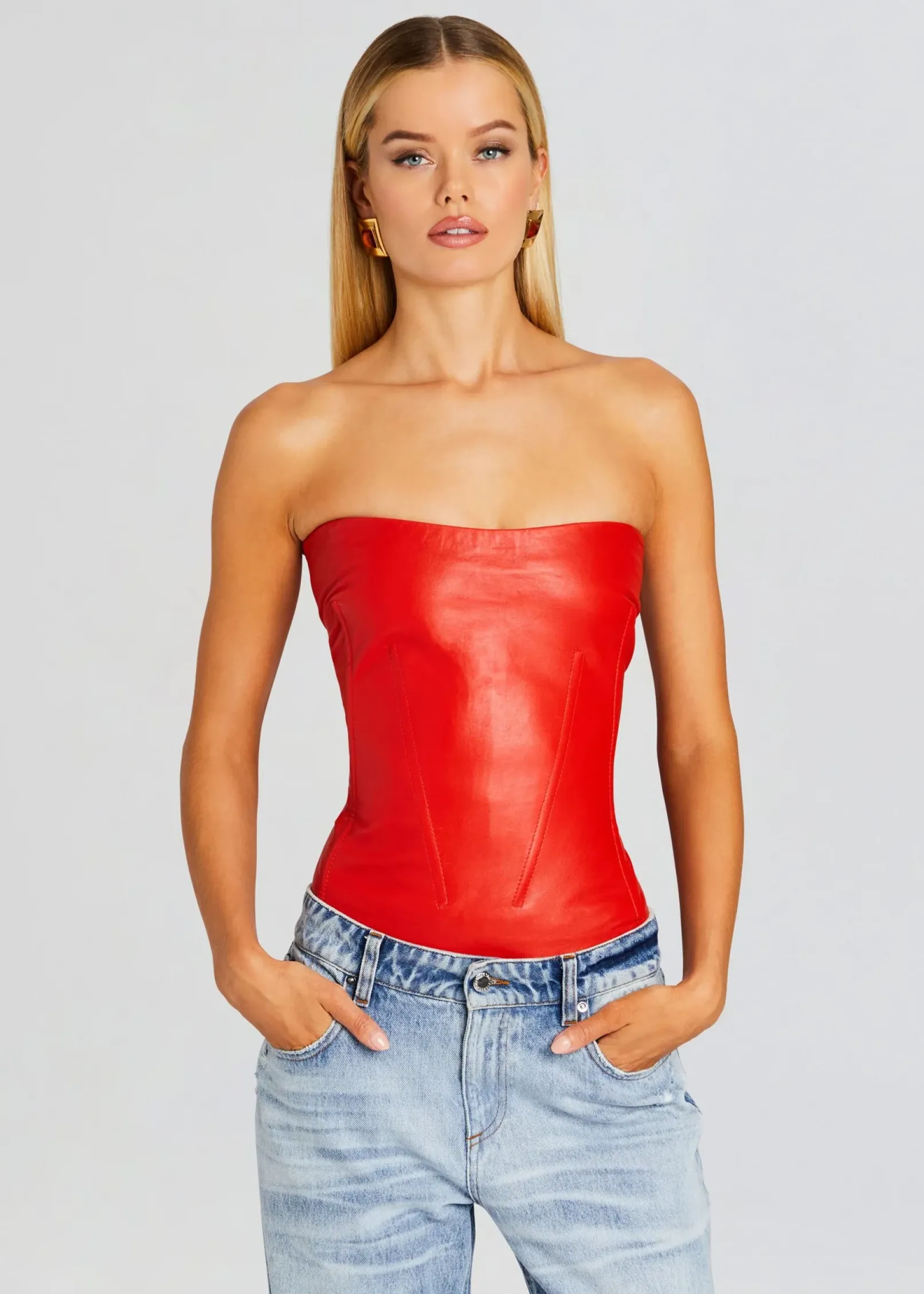 Flash Sale Veda Leather Top Night Out