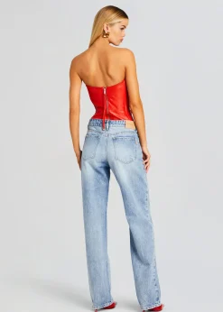Flash Sale Veda Leather Top Night Out