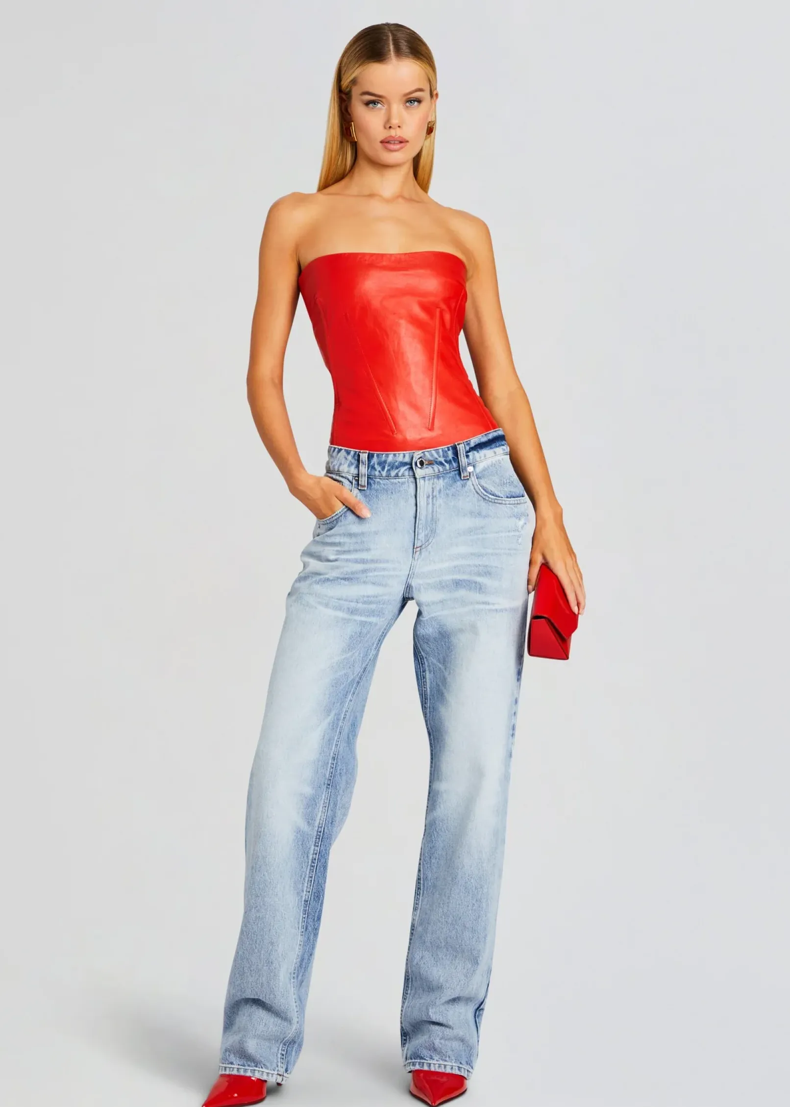 Cheap Veda Leather Top RETROFÊTE