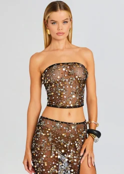 Store Venus Embellished Top Sheer Bliss