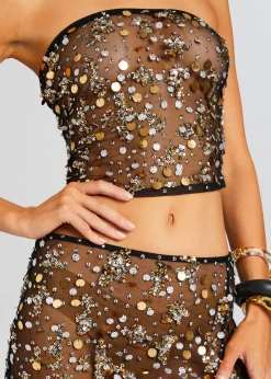 Store Venus Embellished Top Sheer Bliss