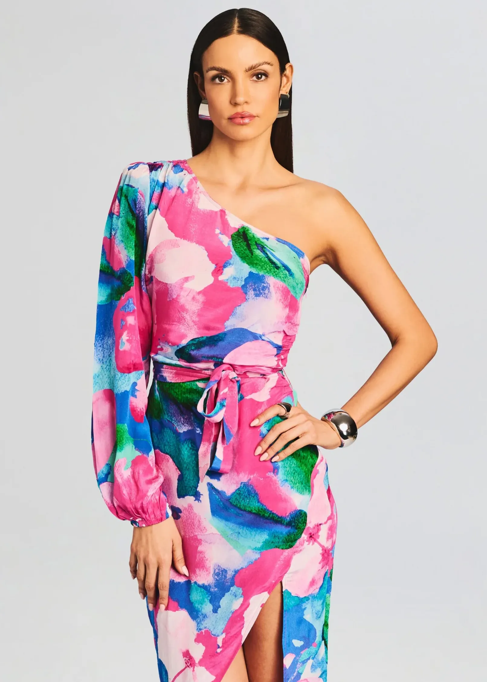 Sale Vesa One Shoulder Midi Dress Trending