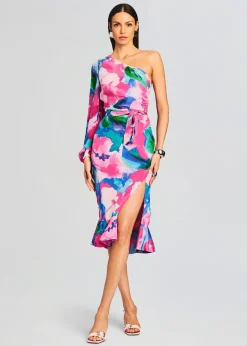 Outlet Vesa One Shoulder Midi Dress Midi