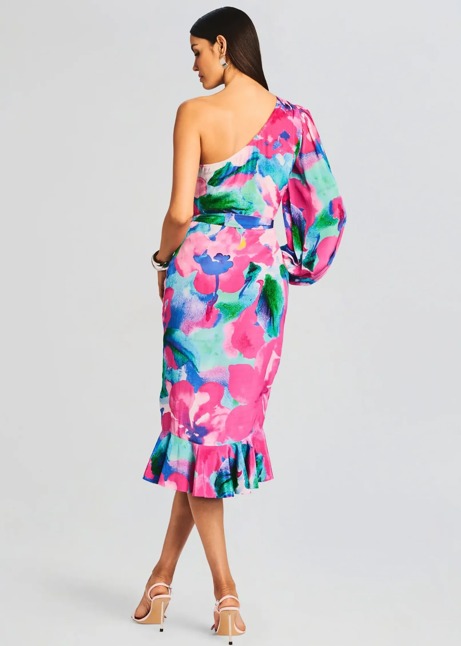 Outlet Vesa One Shoulder Midi Dress Midi