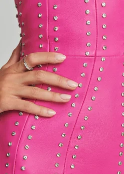 Flash Sale Vesta Embellished Leather Dress Dresses
