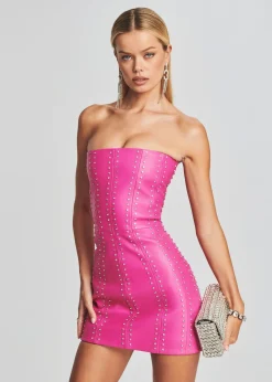 Sale Vesta Embellished Leather Dress RETROFÊTE
