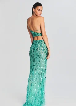 Clearance Vice Sequin Feather Dress Bridal Party